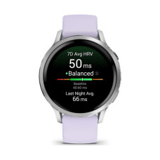 Смарт-годинник Garmin Venu 4 (41mm), Gray w/ Silver + Periwinkle, GPS смарт-годинник (010-03013-01)