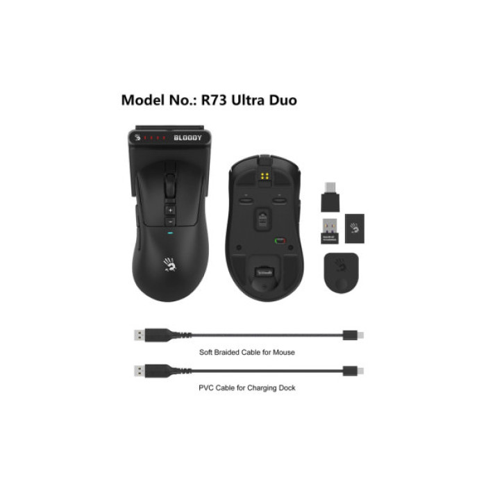 Мишка A4Tech Bloody R73 Ultra Duo Wireless Black (4711421002356)