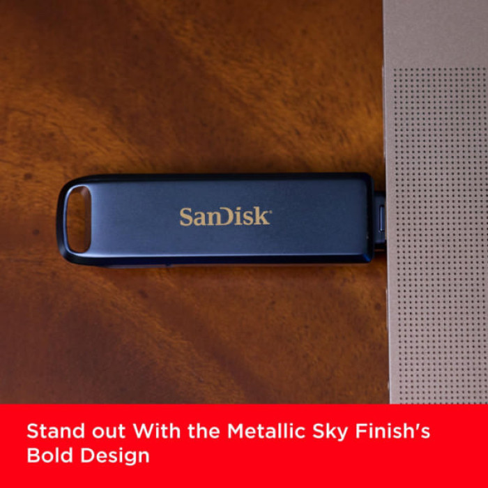 USB флеш накопичувач SanDisk 128GB Phone Drive for iPhone Metallic Sky Lightning/Type-C U (SDIXD0N-128G-GN6NE)