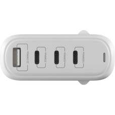 Зарядний пристрій Globex GaN 1xUSB + 3xUSB-C 120W FastPower white (GaN120WA3C)