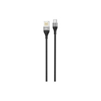 Дата кабель USB 2.0 AM to USB-C 1.0m 2.4A double-sided NB188 gray XO (6920680879700)
