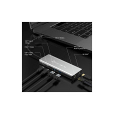 Концентратор J5create USB-С 6-in-1 2xUSB 3.2 + USB-C PD 100W + USB-C + HDMI 8K + RJ45 2.5Gbps aluminum (JCD403-N)
