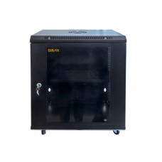 Шафа настінна GEAR 15U 19" 600x600x750 мм, + полка 19", black (GWMSN-15U-600-600)