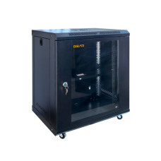 Шафа настінна GEAR 15U 19" 600x600x750 мм, + полка 19", black (GWMSN-15U-600-600)