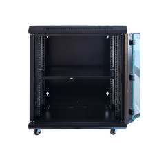 Шафа настінна GEAR 15U 19" 600x600x750 мм, + полка 19", black (GWMSN-15U-600-600)