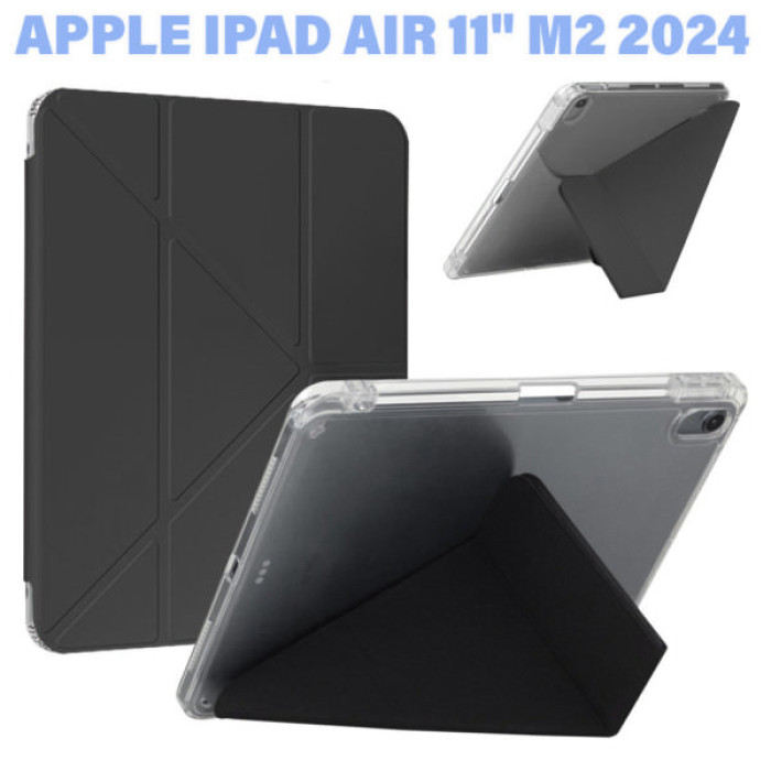 Чохол до планшета BeCover Ultra Slim Origami Transparent Apple iPad Air 11" M2/M3 (2024/2025) Black (711389)