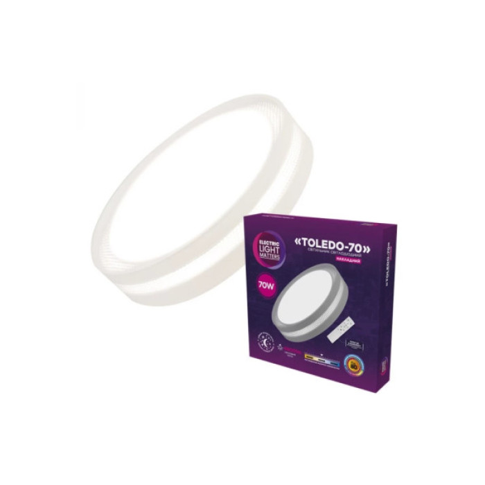 Світильник ELM TOLEDO - 70 (+пульт) 3000-6000 білий (26-0135)