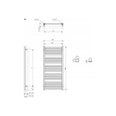 Сушарка для рушників Terma 1185x530 Marlin One (WWMRN118053KS96E1U)