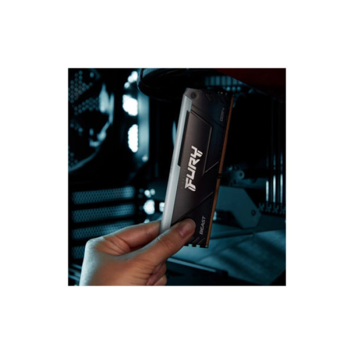 Модуль пам'яті для комп'ютера DDR4 32GB (2x16GB) 3200 MHz Beast RGB Black Kingston Fury (ex.HyperX) (KF432C16BB12AK2/32WP)