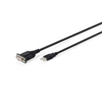Кабель для передачі даних USB 2.0 AM to COM 1.8m DB9 RS232 FT232RNL black Digitus (DA-70172)