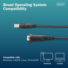 Кабель для передачі даних USB 2.0 AM to COM 1.8m DB9 RS232 FT232RNL black Digitus (DA-70172)