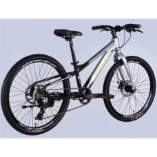 Велосипед Formula 24" F-1 DD рама-11" AL 2026 сріблясто-чорний (OPS-FR-24-452)