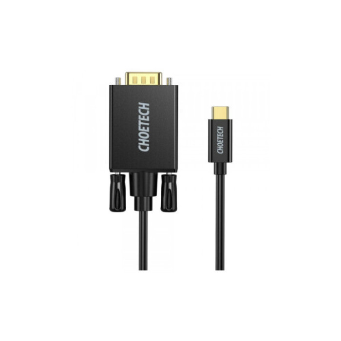Кабель мультимедійний USB-C to VGA M 1.8m black Choetech (XCV-1801-BK)
