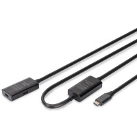 Дата кабель USB-C M/F 5.0m USB 3.2 Gen1 Active 5G Digitus (DA-73108)