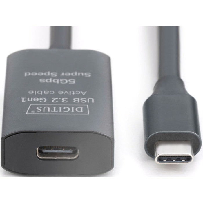 Дата кабель USB-C M/F 5.0m USB 3.2 Gen1 Active 5G Digitus (DA-73108)