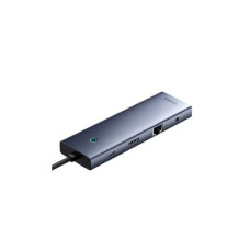 Концентратор Baseus USB-C 10-in-1 HDMI 4K60Hz + VGA + 3xUSB 3.0 + PD + RJ45 1000Mbps + SD/TF + 3.5mm gray (B0005280C811-00)