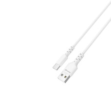 Дата кабель USB 2.0 AM to USB-C 1.0m 3A white Grand-X (PC-05W)
