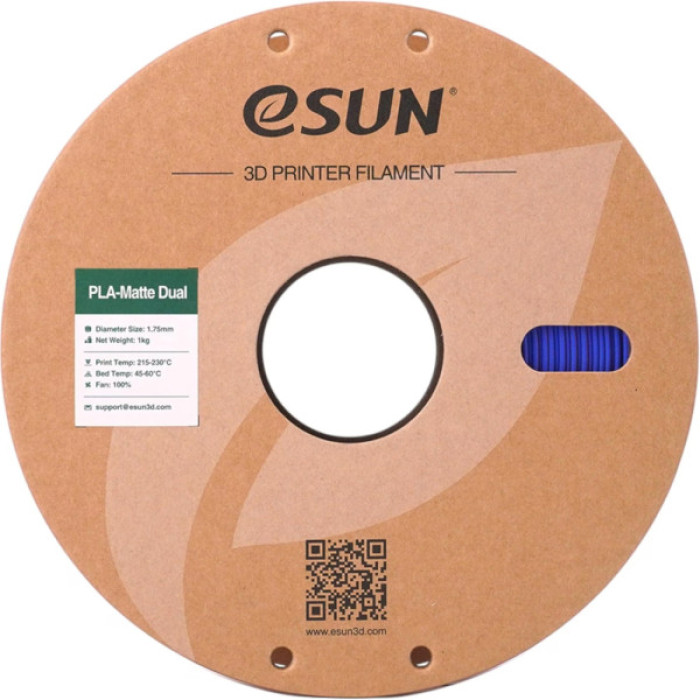 Пластик для 3D-принтера eSUN PLA matte dual 1,75mm 1kg RED BLUE (PLA-MTD175B-RU1P1)