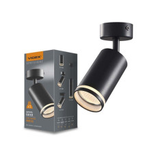 Світильник точковий Videx під лампу GU10 SPF05B накладний поворотний чорний (VL-SPF05B-B)