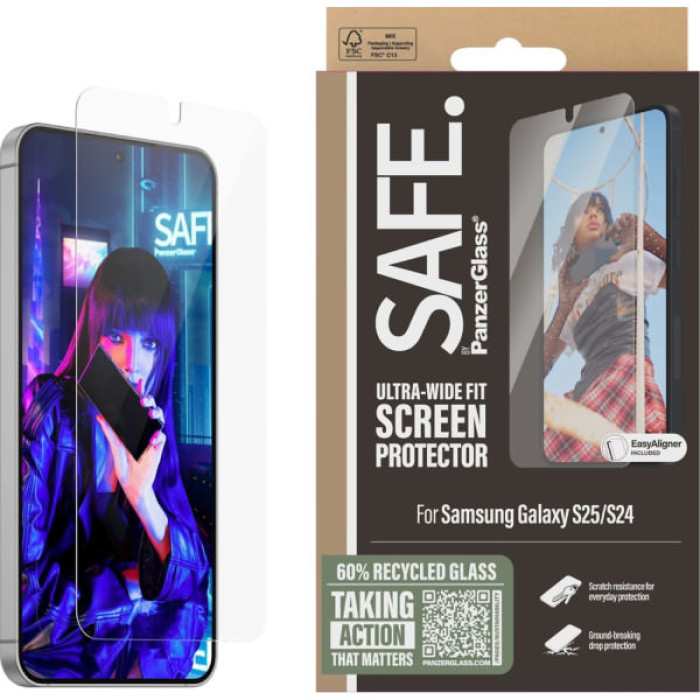 Скло захисне PANZERGLASS Samsung Galaxy S25 Ultra-Wide Fit w. Aligner (PG_SARNUWFG38388)