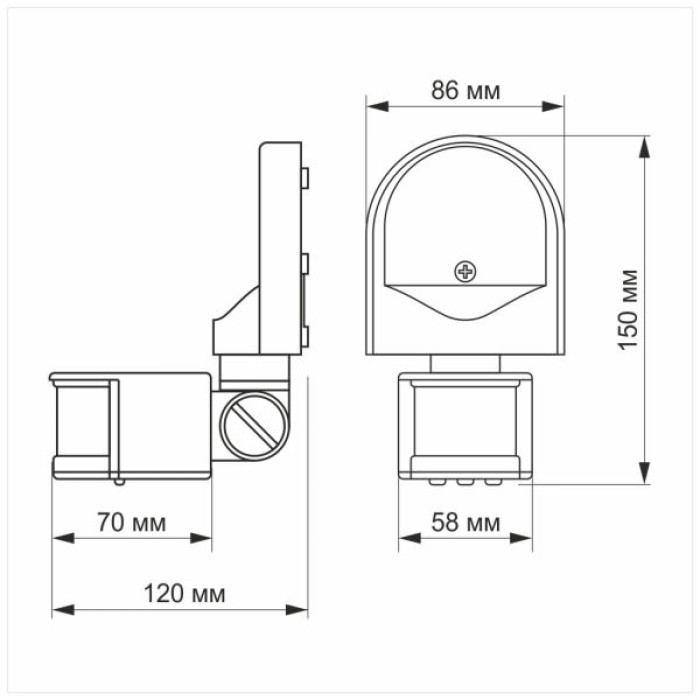 Датчик руху Videx 220V 1200W інфрачервоний (VL-SPW02W)