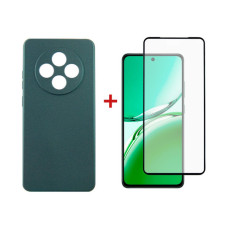 Чохол до мобільного телефона Dengos Oppo Reno12 F 4G Case Soft + Glass (Green) (DG-KM-156)