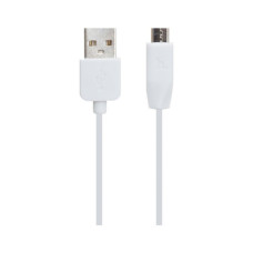 Дата кабель USB 2.0 AM to Micro 5P 1.0m 2.4A PVC X1 white HOCO (6957531032038)