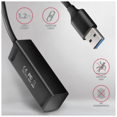 Концентратор AXAGON USB 3.1 to 4xUSB 3.0 1.2m black (HUE-M1AL)