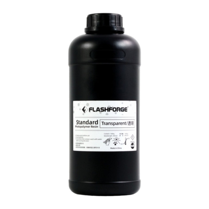 Фотополімерна смола Flashforge Resin Standart UV/LCD Transparent 1kg (20002087001)