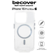 Чохол до мобільного телефона BeCover Space Case (MagSafe) для Apple iPhone 16 Pro Max Transparancy (712105)
