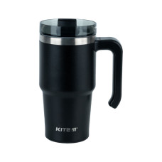 Термокружка Kite з ручкою 600 мл чорна (K24-1207-1)