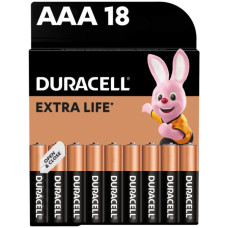 Батарейка Duracell AAA лужні 18 шт. в упаковці (5000394107557 / 81546741)
