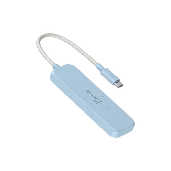 Концентратор J5create USB-C to 4xUSB-C 3.2 10Gbps cyan (JCH345EC-N)