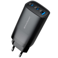 Зарядний пристрій Armorstandart 2xUSB-C + 1xUSB 67W GaN black (ARM88384)