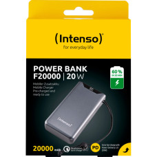 Батарея універсальна Intenso F20000 20000mAh PD/18W, QC3.0, grey (7332054)
