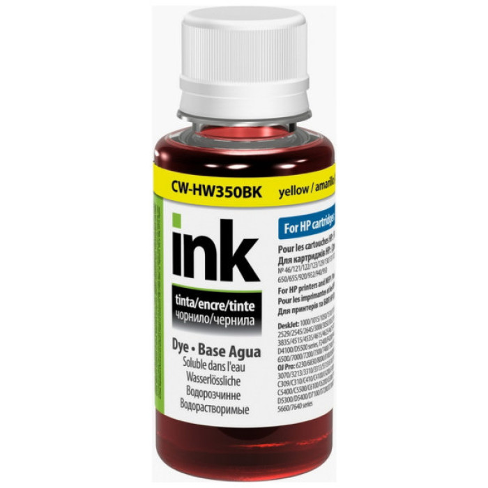Чорнило ColorWay HP №134/135 100ml Yellow (CW-HW350Y01)