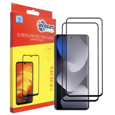 Скло захисне Dengos Xiaomi Redmi Note 15 5G Black 2 pcs (DG-TG2P-99)