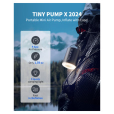 Насос для надувних меблів Flextail Tiny Pump Х з функцією ліхтаря, чорний (6975755964355)