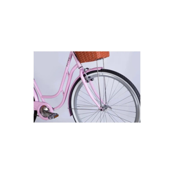 Велосипед Dorozhnik 28" RETRO Velosteel рама-19" ST 2025 рожевий (OPS-D-28-429)