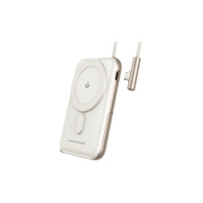 Батарея універсальна Choetech Magnetic Wireless 10000mAh 20W, PD, Qi-15W, USB-C In/Out, buid-in cabel, White (B735-CCWH)