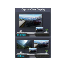 Дата кабель USB-C to USB-C 1.0m Thunderbolt 4 100W (20V/5A) 8K60Hz Cabletime (CA915422)