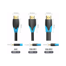 Кабель мультимедійний HDMI M to HDMI M 10.0m black Vention (AACBL)