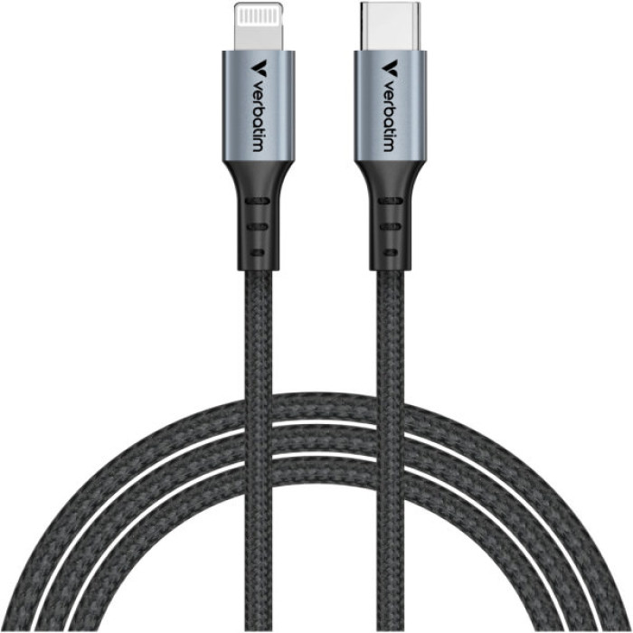 Дата кабель USB-C to Lightning 1.2m black Verbatim (31844)