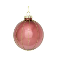 Ялинкова іграшка House Of Seasons Скляні кульки 3 шт D7 см Рожеві (8718861801606)