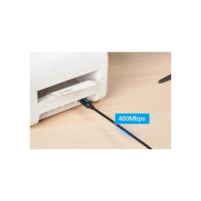 Кабель для принтера USB-C 2.0 to BM 1.5m 2A black Vention (CQUBG)