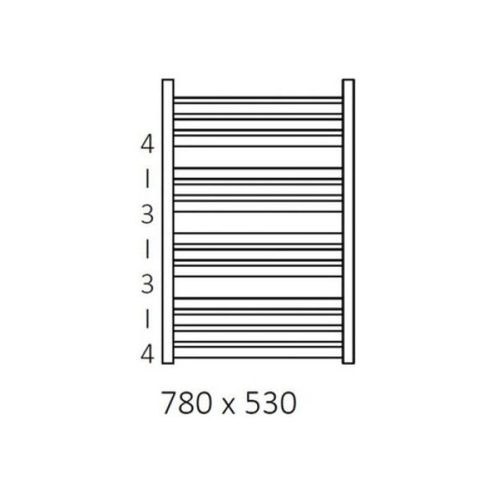 Сушарка для рушників Terma 780х530 Marlin (WGMAR078053KS95SX)
