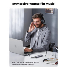 Концентратор Ugreen USB3.1 Type-C to HDMI/VGA/USB 3.0х3/RJ45/SD/TF/PD/35мм TRRS 100W 10-in-1 (15601)