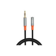 Кабель мультимедійний 3.5mm M to 3.5mm F 1.0m black XO (NB-R269A.black)