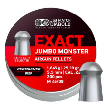 Пульки JSB Exact Jumbo Monster Redesigned DEEP 5,52 мм 1,645 г (200 шт/уп) (546188-200)