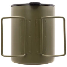 Чашка туристична Tramp зі складаними ручками та поїлкою 500 мл Olive (UTRC-142-olive)